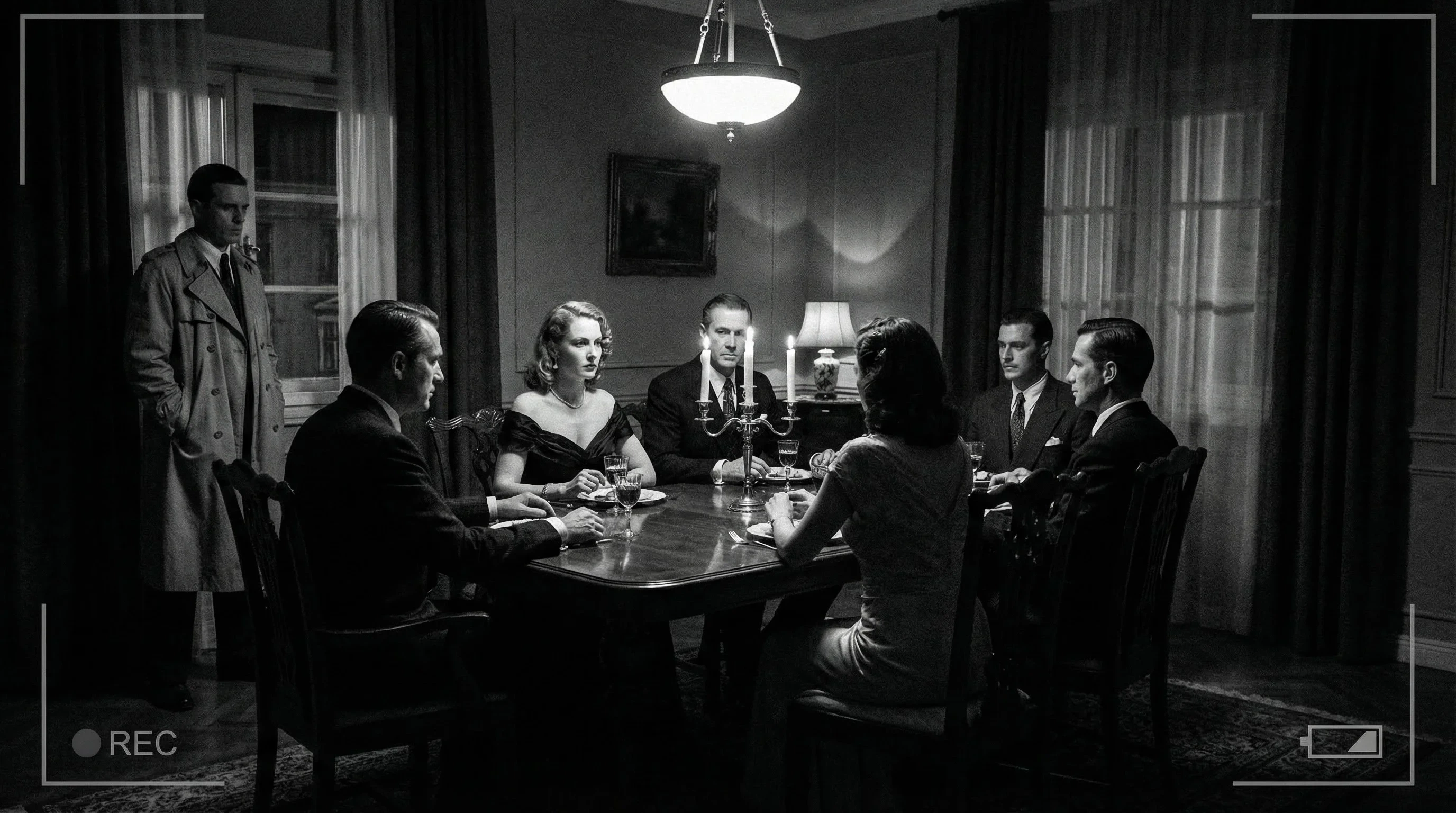 希区柯克夺魂索电影经典长镜头晚宴场景